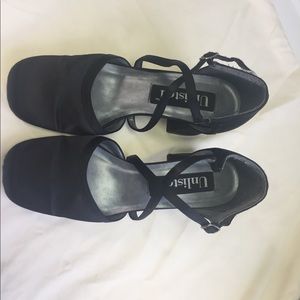 Vintage 90s strappy black heels by Unlisted